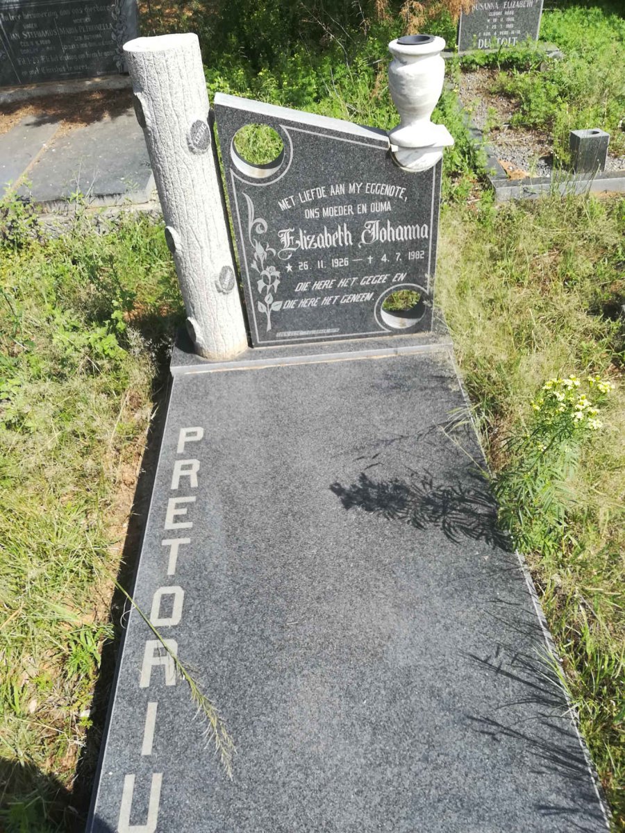 PRETORIUS Elizabeth Johanna 1926-1982