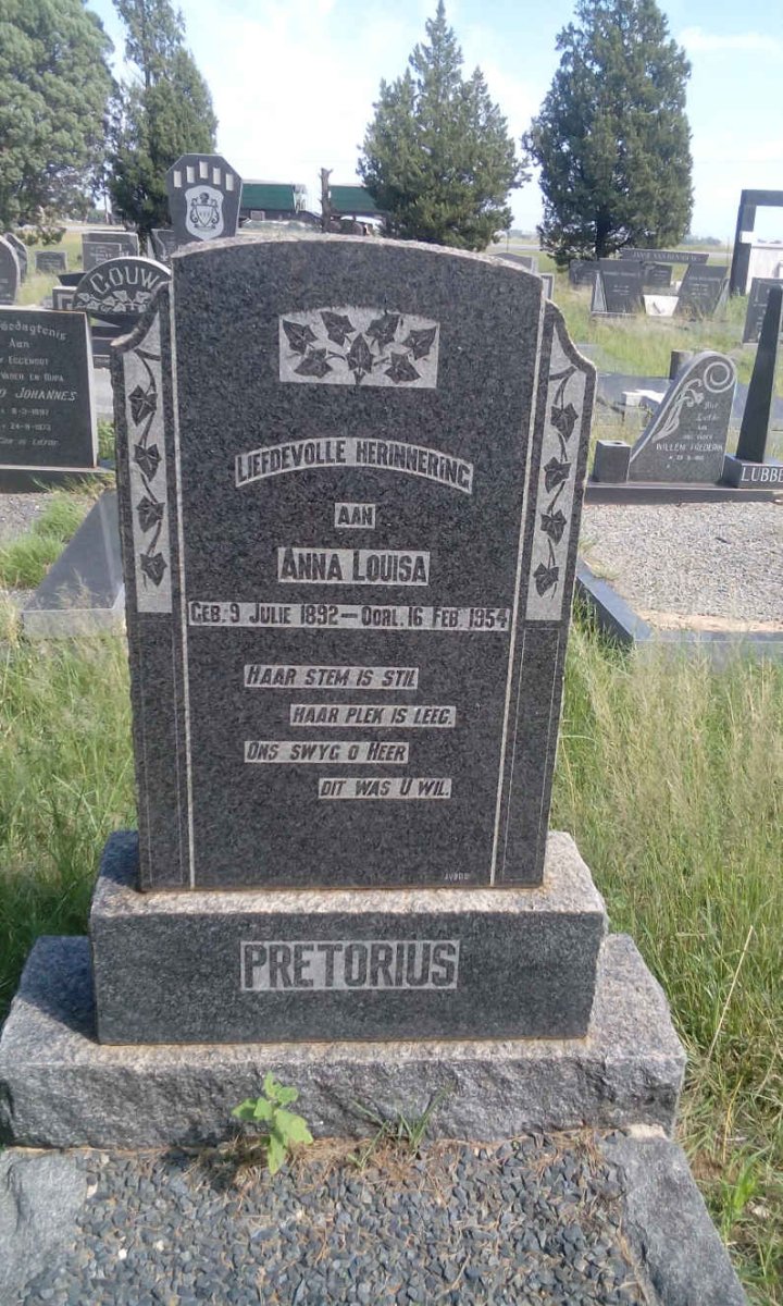 PRETORIUS Anna Louisa 1892-1954