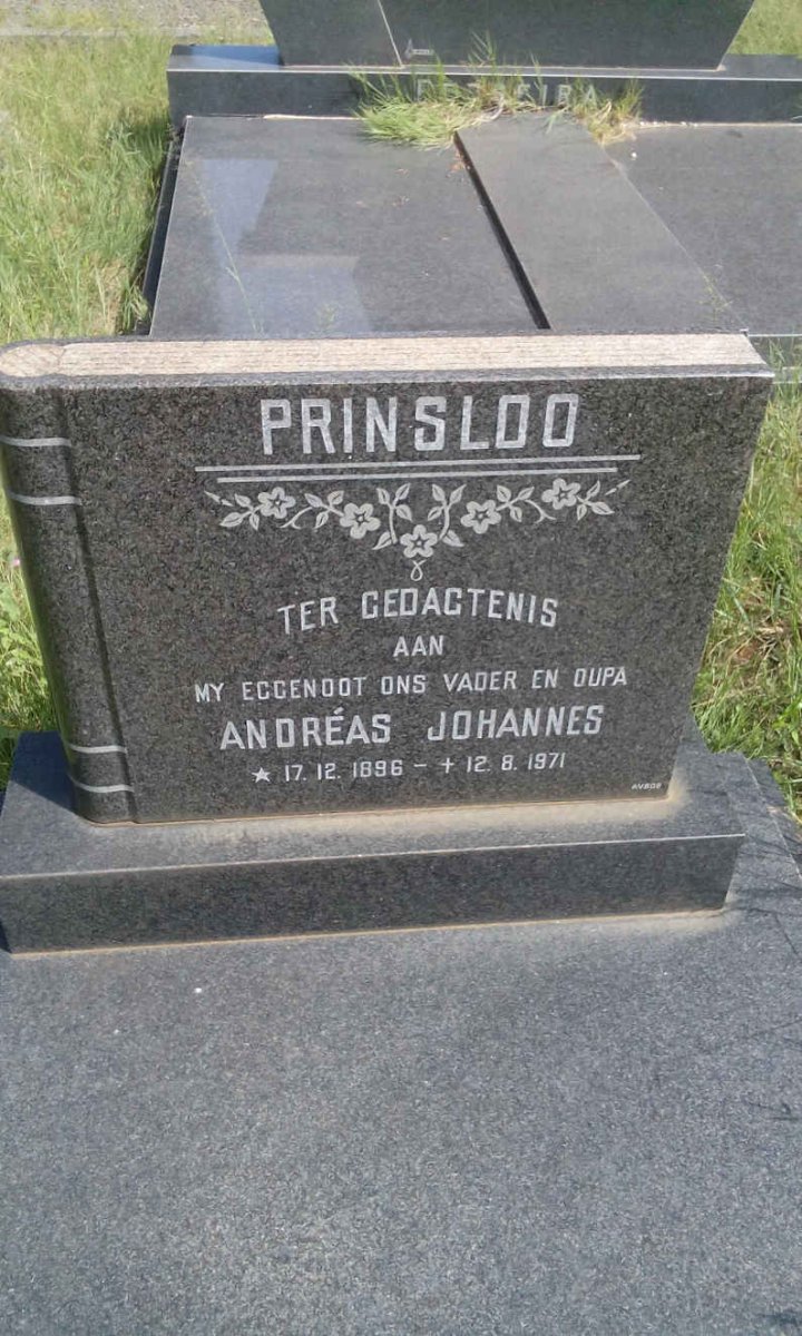PRINSLOO Andreas Johannes 1896-1971