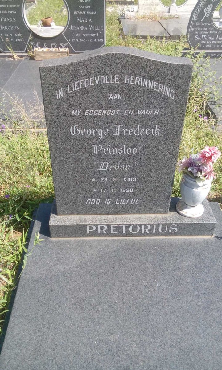 PRETORIUS George Frederik Prinsloo 1909-1990