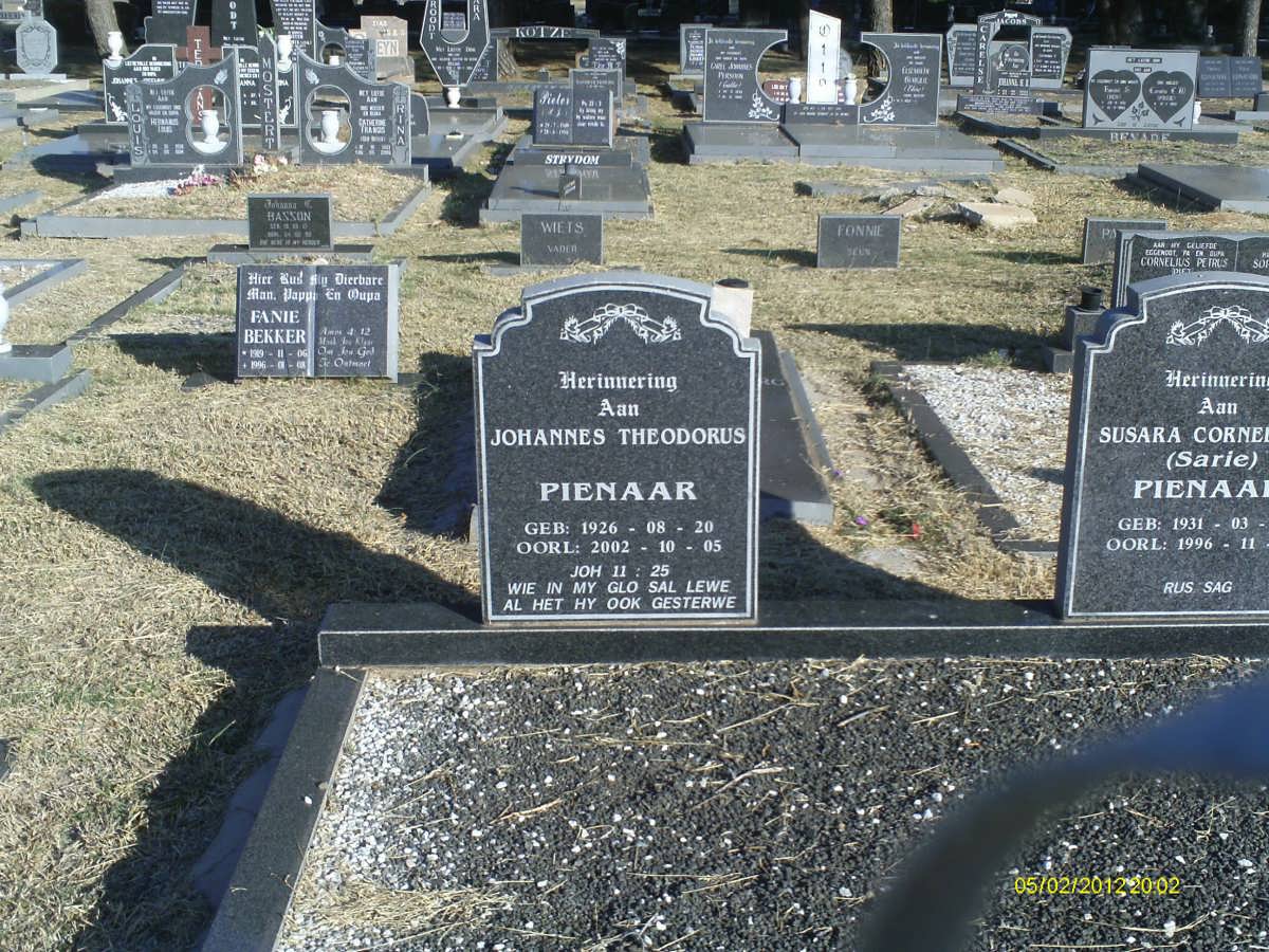 PIENAAR Johannes Theodorus 1926-2002