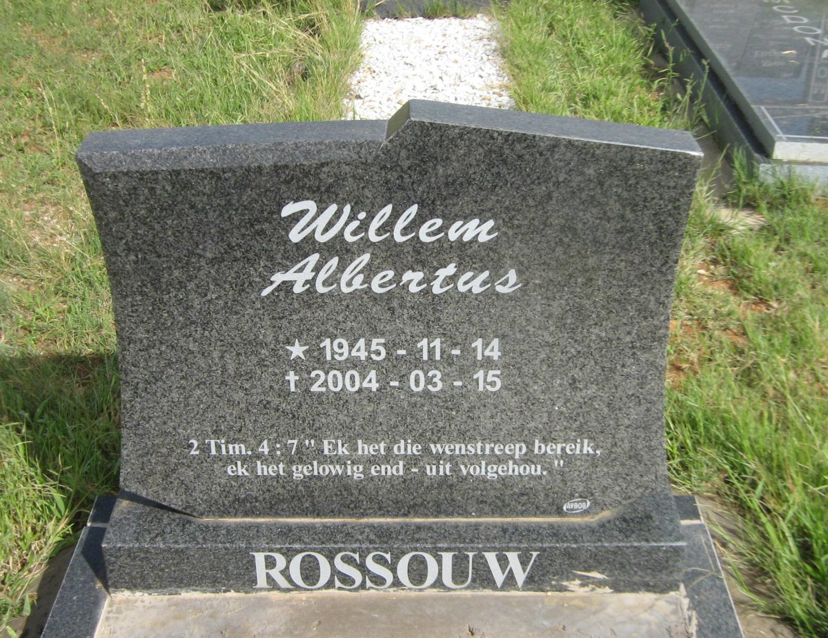 ROSSOUW Willem Albertus 1945-2004