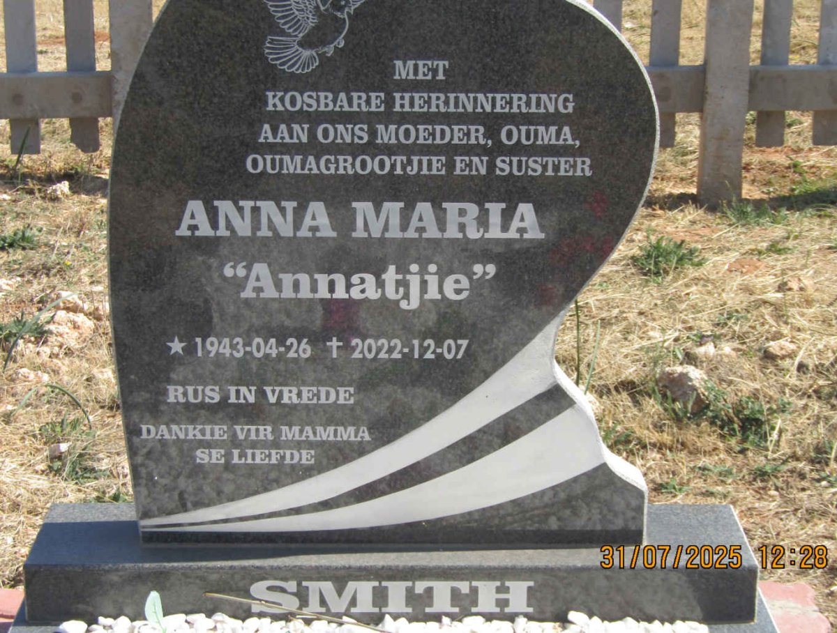 SMITH Anna Maria 1943-2022