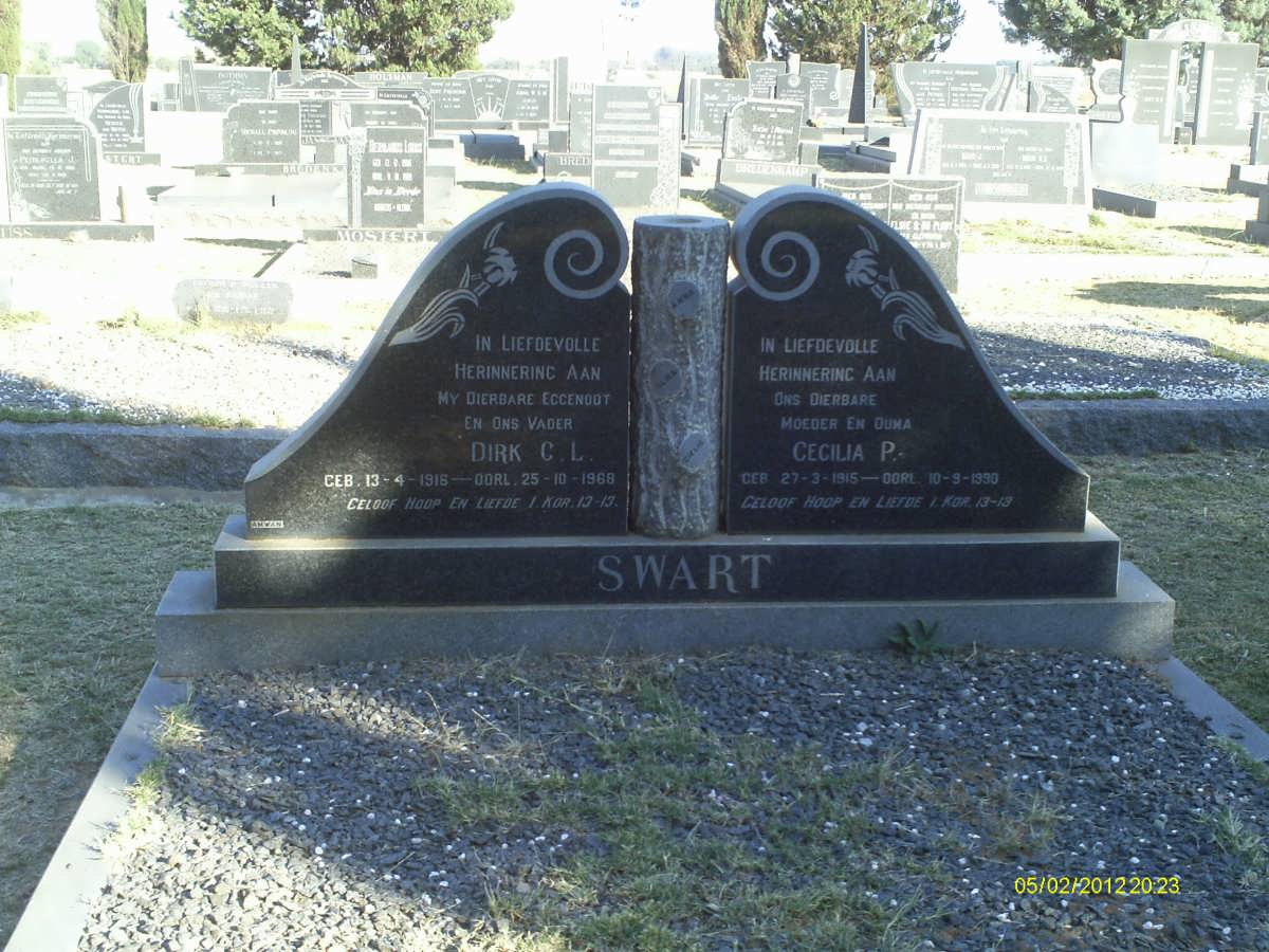 SWART Dirk C.L. 1916-1968 &amp; Cecilia P. 1915-1990