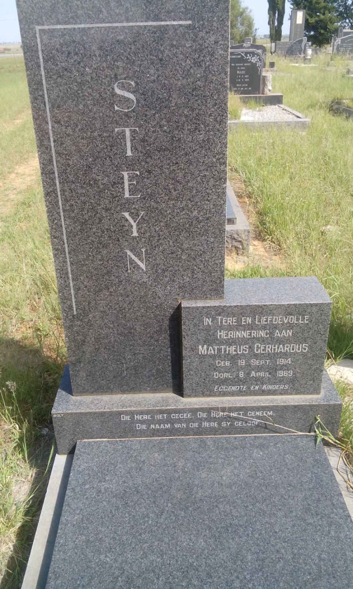 STEYN Mattheus Gerhardus 1914-1969