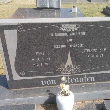 STRAATEN Gert J., van 1925-1979 &amp; Catharina S.P. 1926-