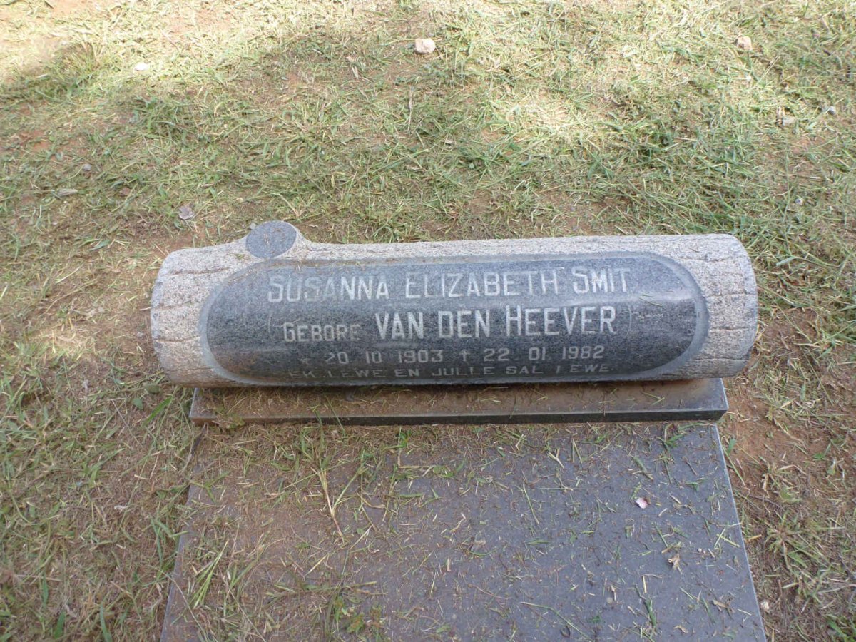 SMIT Susanna Elizabeth nee VAN DEN HEEVER 1903-1982