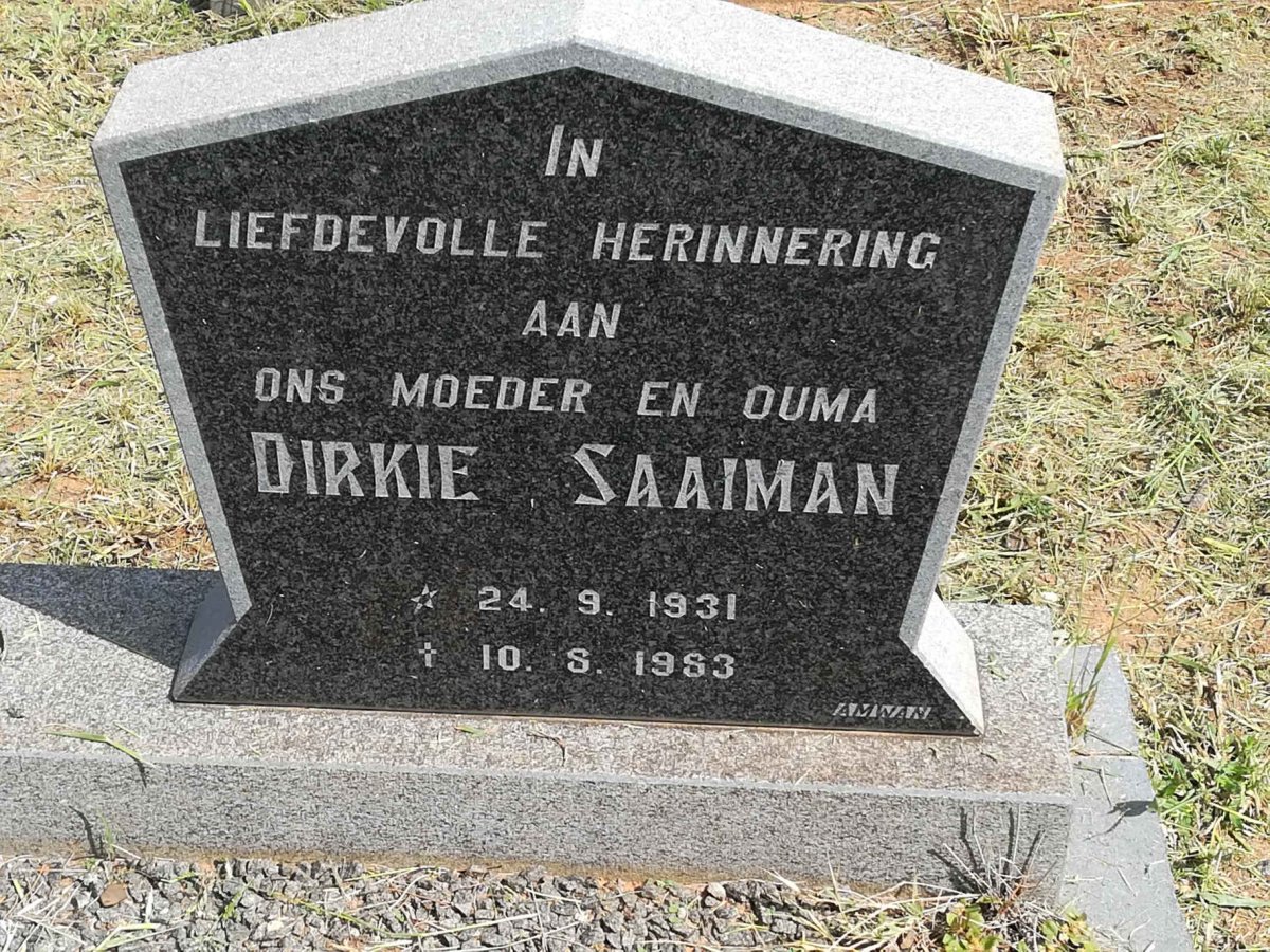 SAAIMAN Dirkie 1931-1983