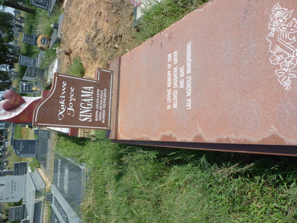 SINGAMA Xakiwe Joyce 1974-2012