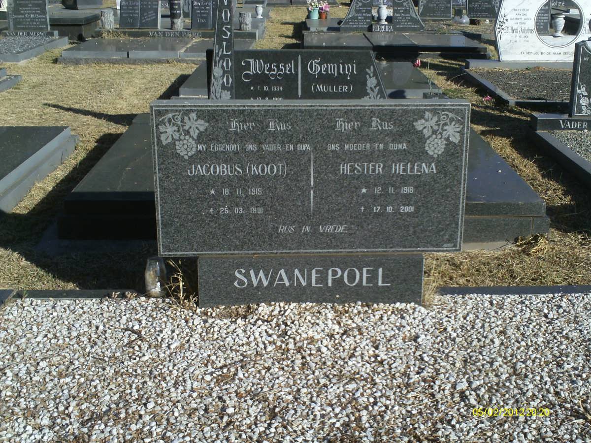 SWANEPOEL Jacobus 1915-1991 &amp; Hester Helena 1916-2001