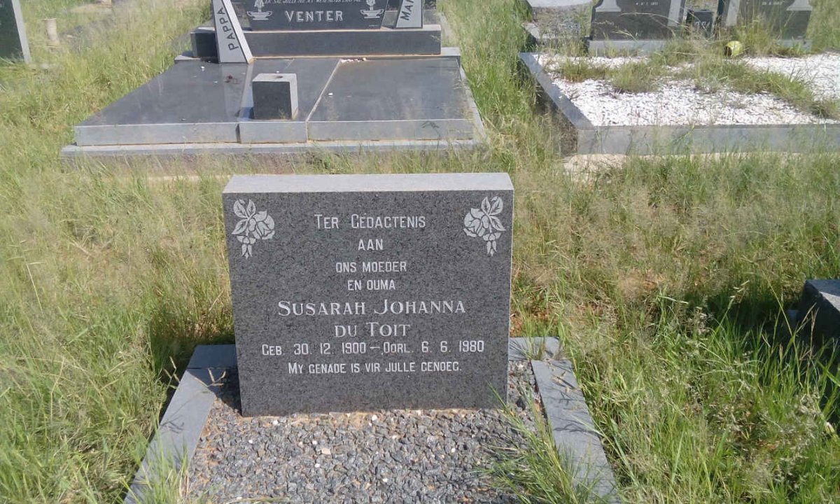 TOIT Susarah Johanna, du 1900-1980