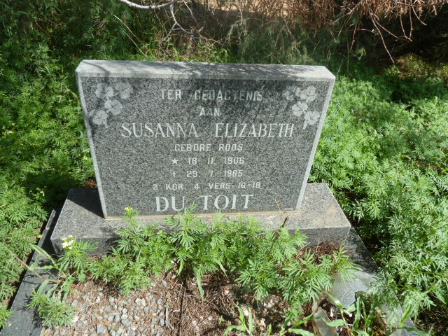 TOIT Susanna Elizabeth, du nee ROOS 1906-1965