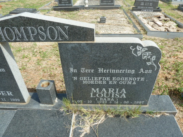 THOMPSON Maria Louisa 1920-1997