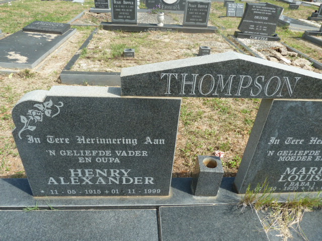 THOMPSON Henry Alexander 1915-1999