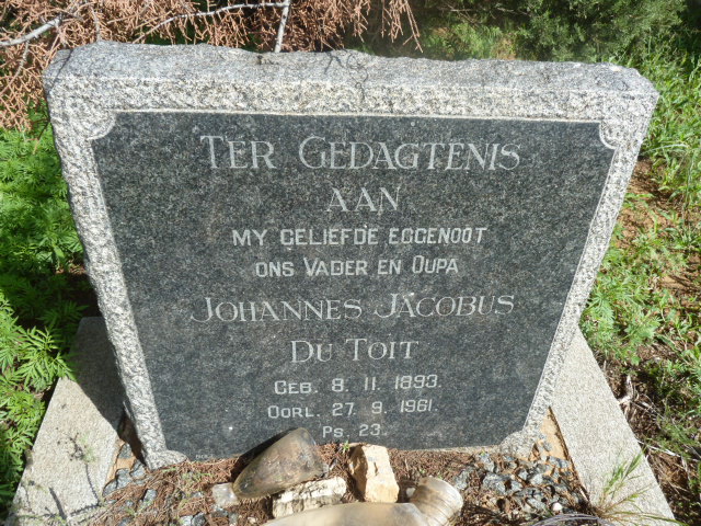 TOIT Johannes Jacobus, du 1893-1961