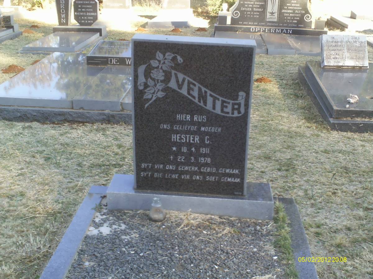 VENTER Hester C. 1911-1978