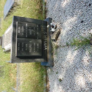 VIVIERS Philipus R. 1892-1978 &amp; Maria F. VILJOEN 1904-1976