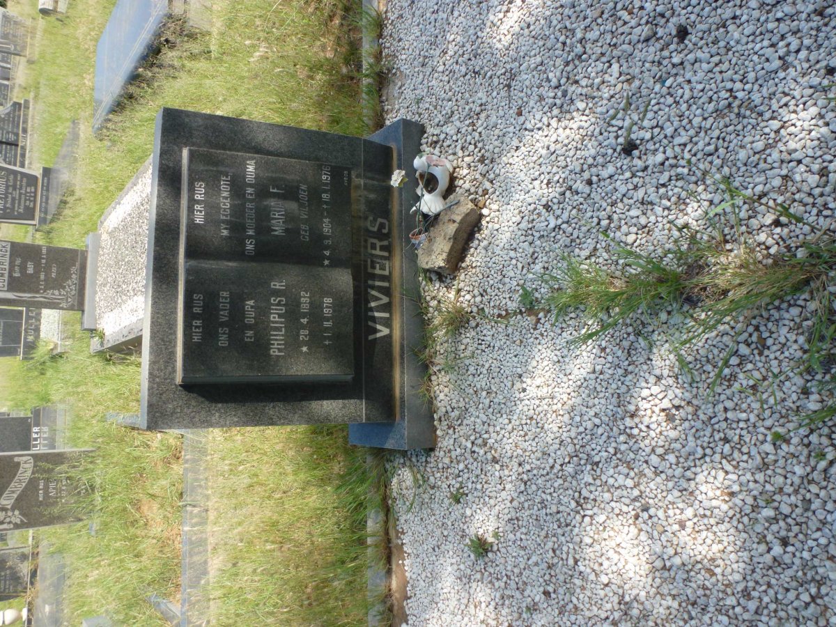 VIVIERS Philipus R. 1892-1978 &amp; Maria F. VILJOEN 1904-1976