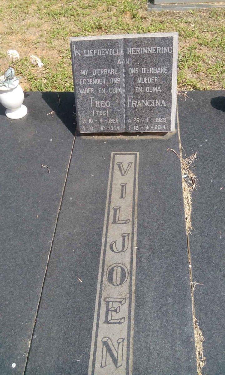 VILJOEN Theo 1925-1994 &amp; Francina 1928-2014