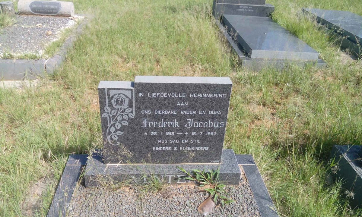 VENTER Frederik Jacobus 1913-1992