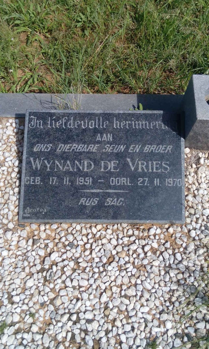 VRIES Wynand, de 1951-1970