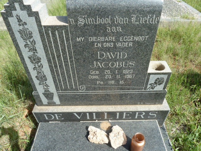 VILLIERS David Jacobus, de 1923-1967