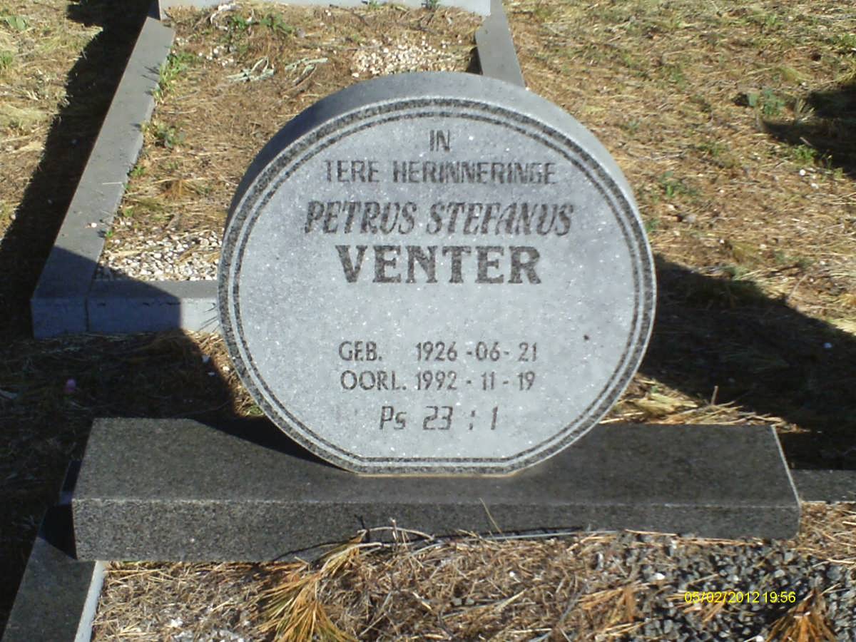 VENTER Petrus Stefanus 1926-1992