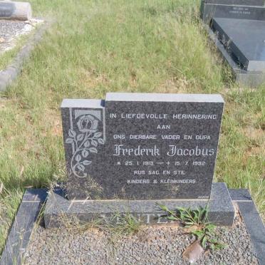 VENTER Frederik Jacobus 1913-1992