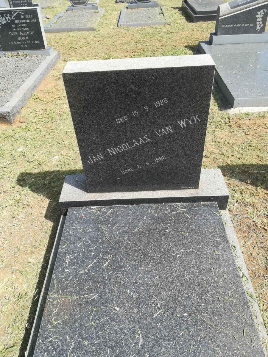 WYK Jan Nicolaas, van 1926-1982
