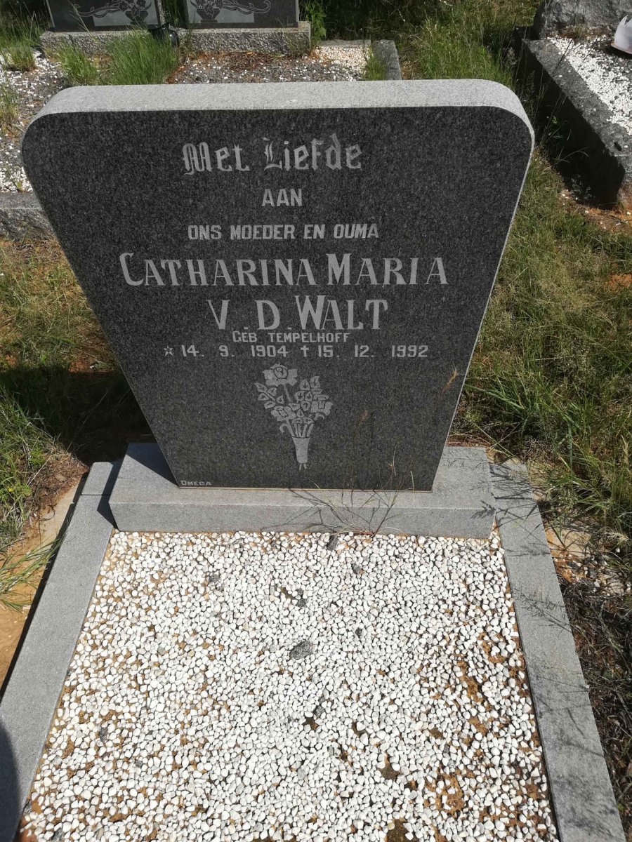 WALT Catharina Maria, v.d. nee TEMPELHOFF 1904-1992
