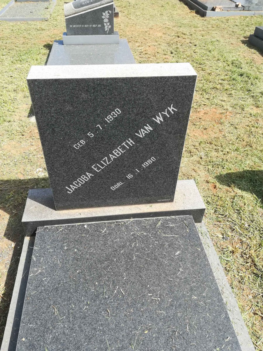 WYK Jacoba Elizabeth, van 1930-1980
