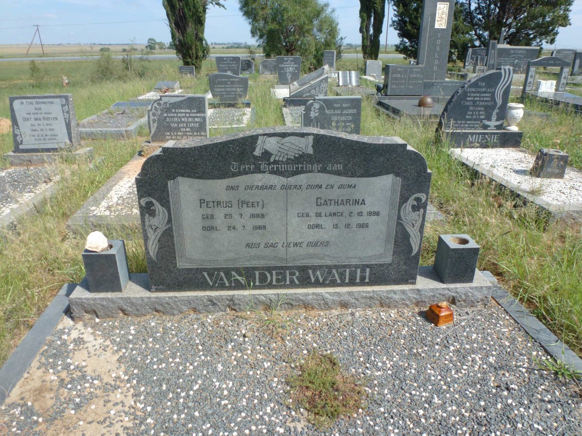 WATH Petrus, van der 1885-1968 &amp; Catharina DE LANGE 1896-1966