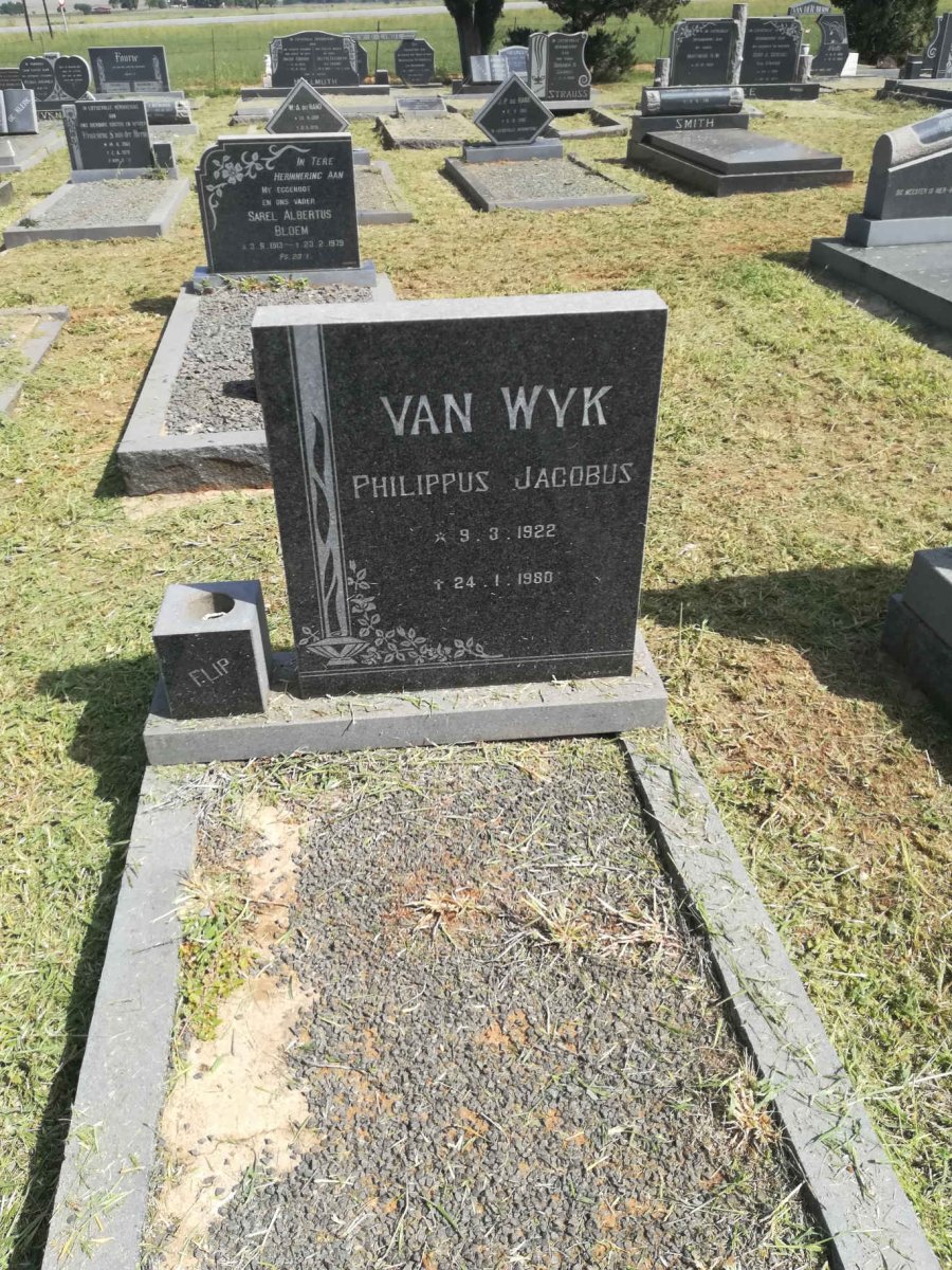 WYK Philippus Jacobus, van 1922-1980
