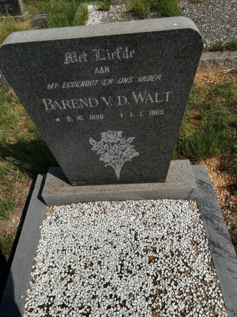 WALT Barend, v.d. 1898-1965