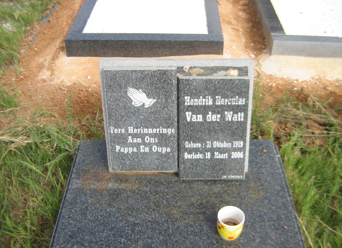 WATT Hendrik Herculas, van der 1919-2006