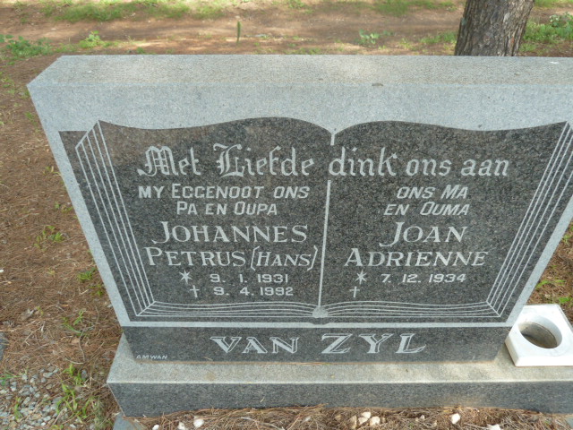 ZYL Johannes Petrus, van 1931-1992 &amp; Joan Adrienne 1934-