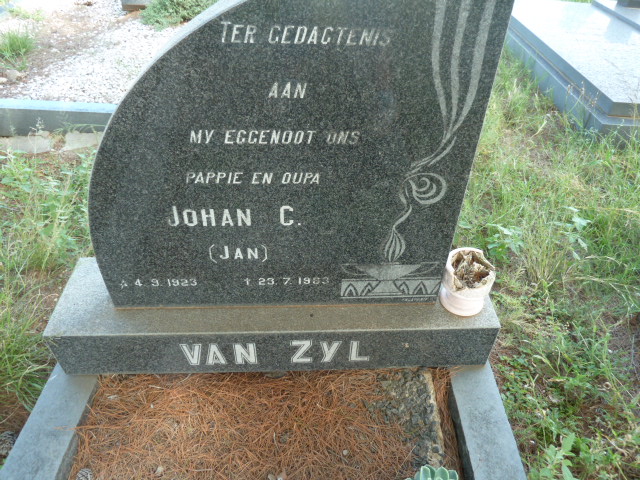 ZYL Johan C., van 1923-1983