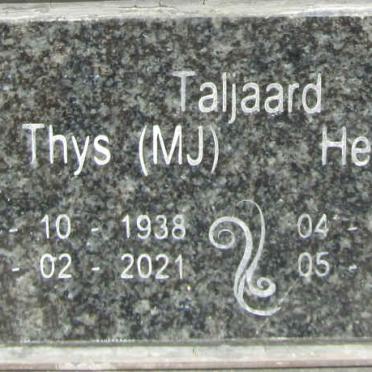 TALJAARD M.J. 1938-2021 & Hene 1941-2015