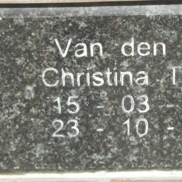 BERG Christina Thelma, van den 1960-2022
