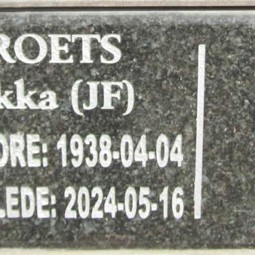 ROETS J.F. 1938-2024