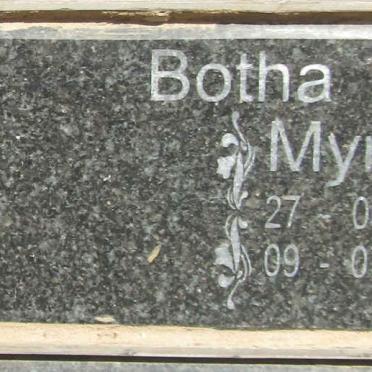 BOTHA Myra 1941-2022