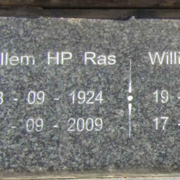 RAS Willem H.P. 1924-2009 & Willie C.F. 1930-2016