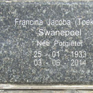 SWANEPOEL Francina Jacoba nee POTGIETER 1933-2014
