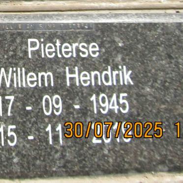 PIETERSE Willem Hendrik 1945-2019