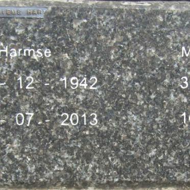 HARMSE J.H. 1942-2013 & J.W. 1940-2013