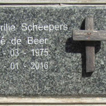 SCHEEPERS Marilie nee DE BEER 1975-2016