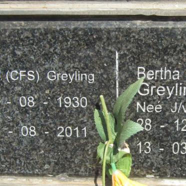 GREYLING C.F.S. 1930-2011 & A.J. J.V. RENSBURG 1935-2014