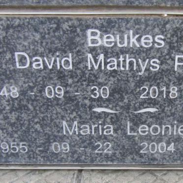 BEUKES David Mathys Petrus 1948-2018 & Maria Leonie 1955-2004