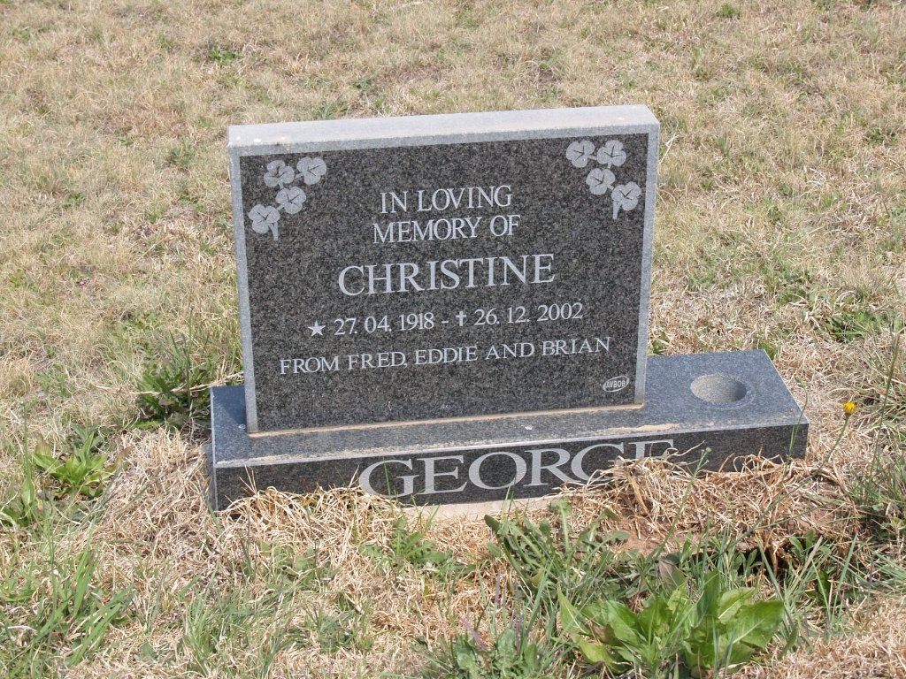 GEORGE Christine 1918-2002