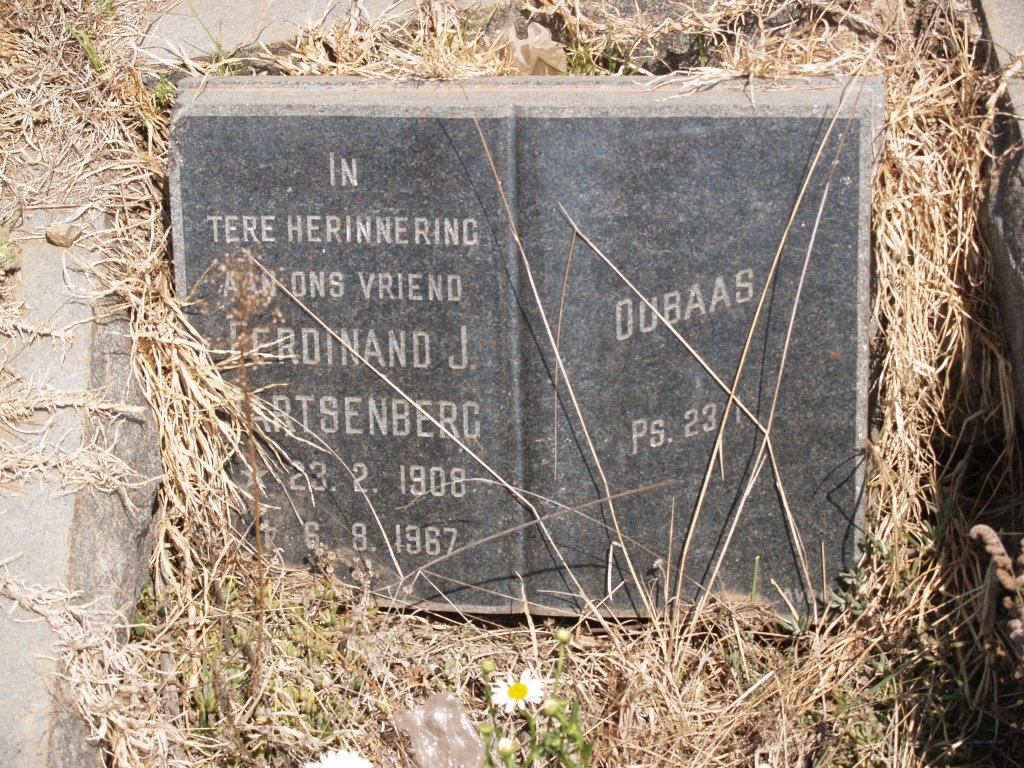HARTSENBERG Ferdinand J. 1908-1967